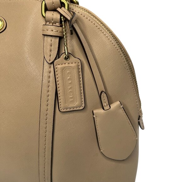 Coach Peyton Cora Dome Top Satchel Bone Sand - Picture 9 of 16